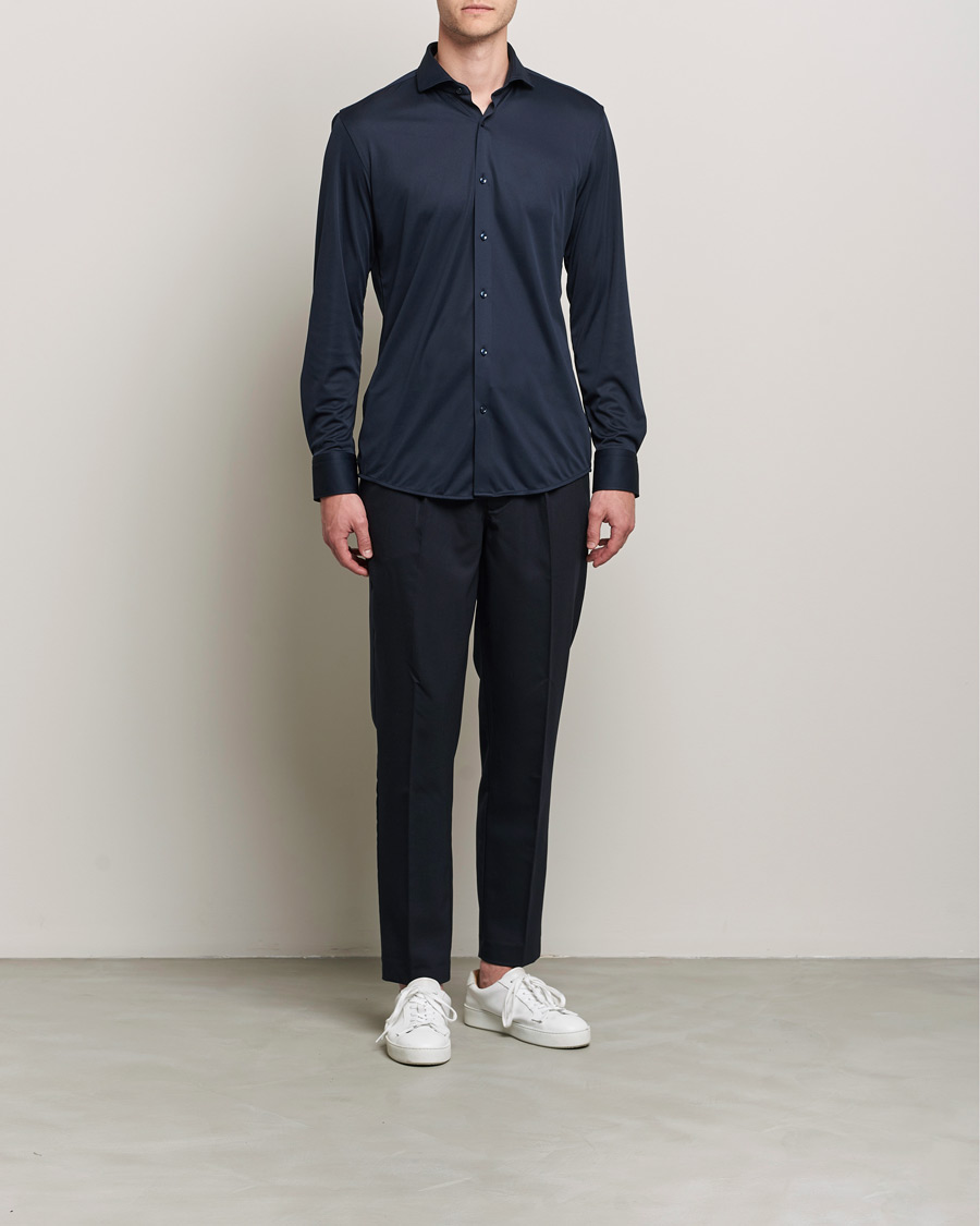 Uomini | Camicie | BOSS BLACK | Hank Performance Stretch Shirt Navy