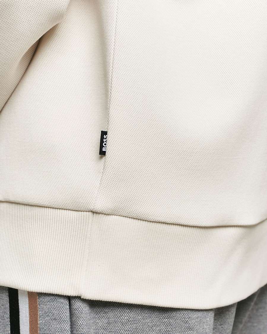 Uomini | Maglieria | BOSS BLACK | Stadler Logo Crew Neck Sweatshirt Open White