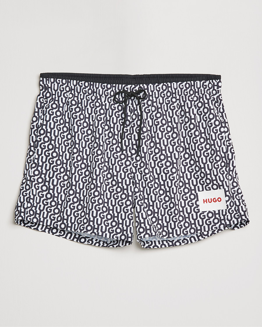 Uomini | Costumi da bagno | HUGO | Jago Monogram Logo Swimshorts White
