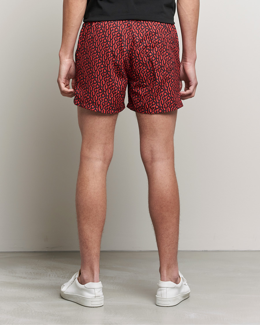 Uomini | Costumi da bagno | HUGO | Jago Monogram Logo Swimshorts Red