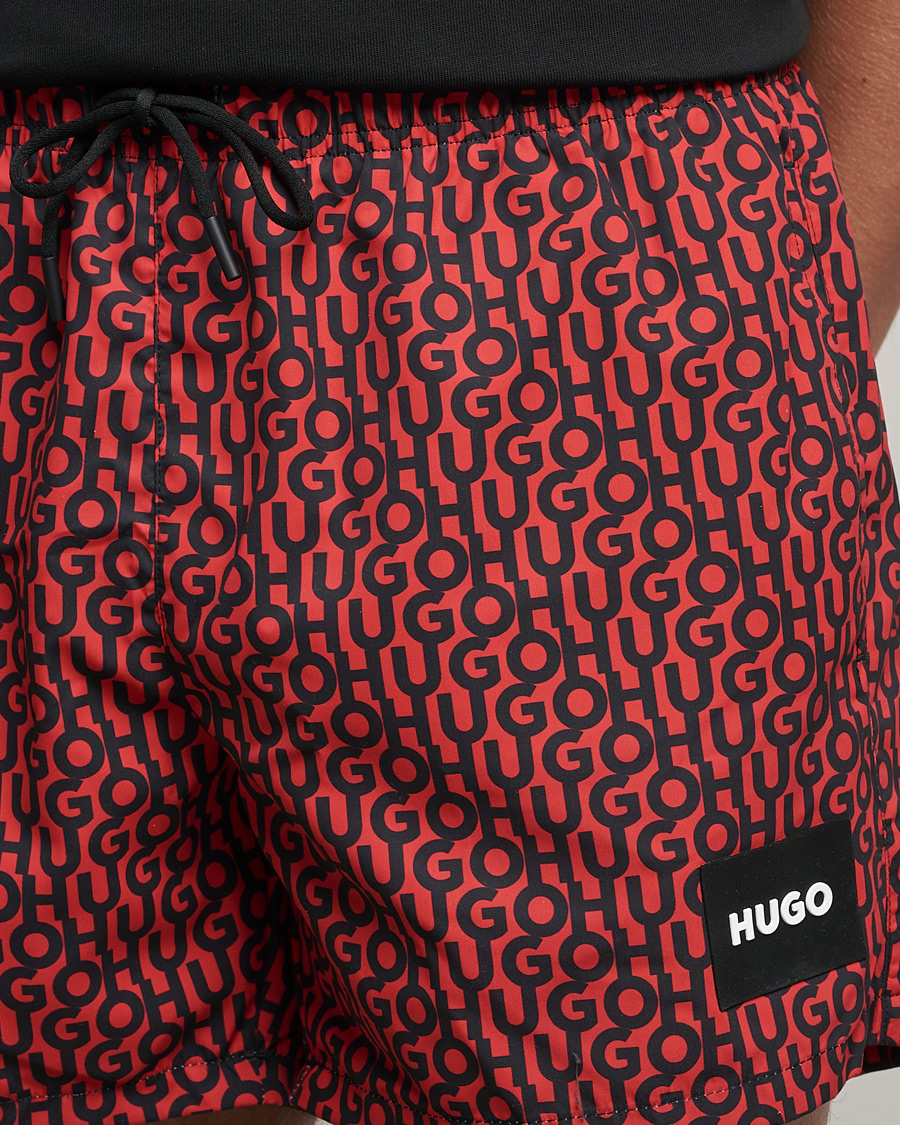 Uomini | Costumi da bagno | HUGO | Jago Monogram Logo Swimshorts Red