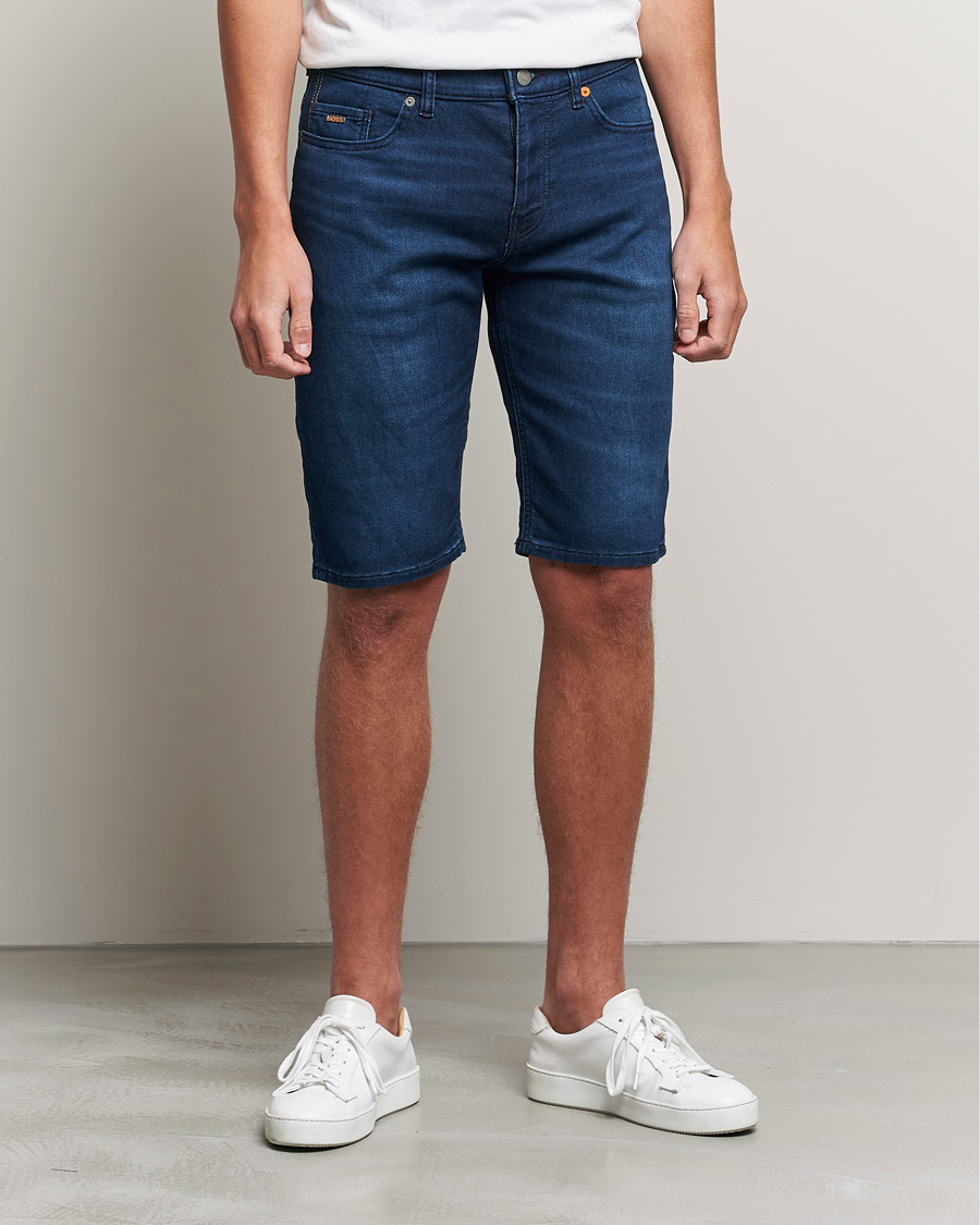 Uomini | Pantaloncini | BOSS ORANGE | BOSS Casual Taber Denim Shorts Navy
