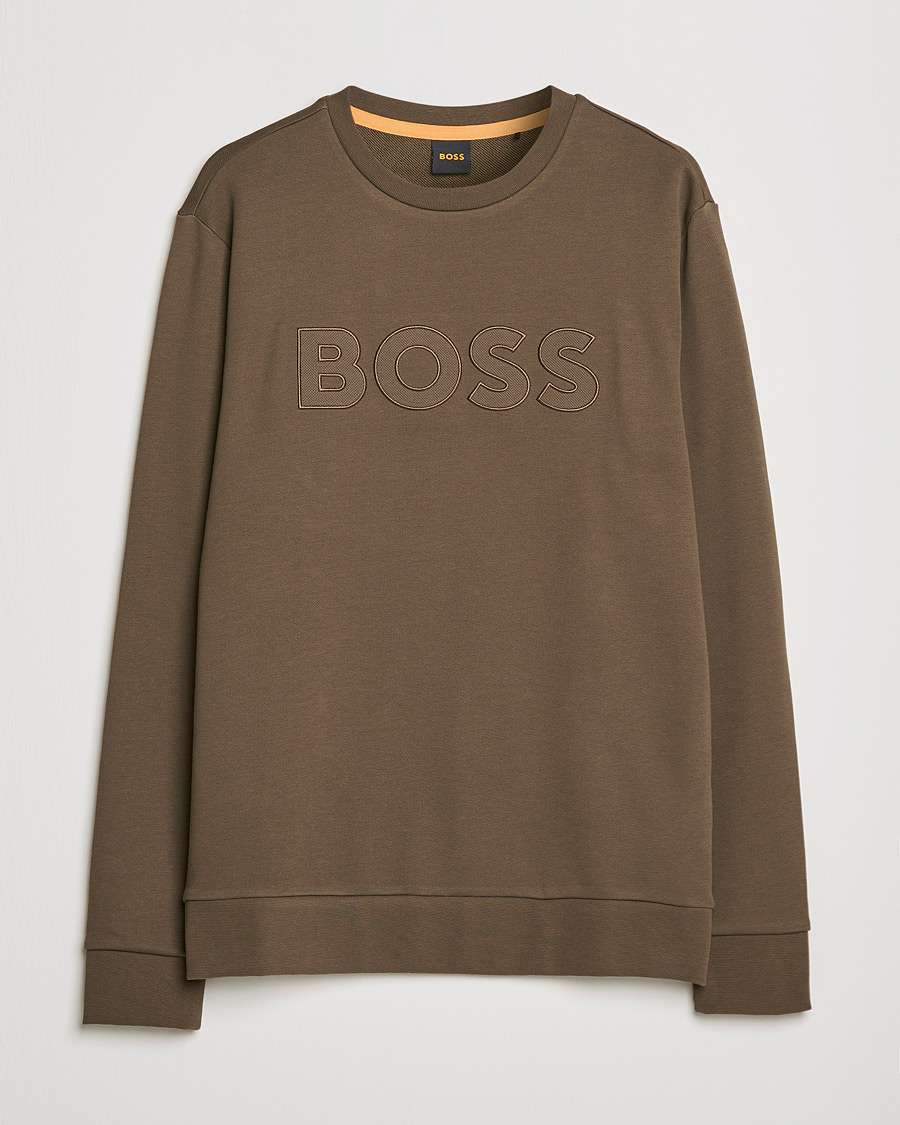 Uomini | Maglieria | BOSS ORANGE | Welogocrew Sweatshirt Dark Green
