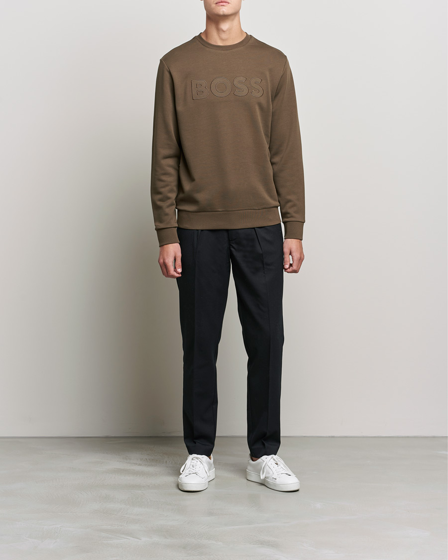 Uomini | Maglieria | BOSS ORANGE | Welogocrew Sweatshirt Dark Green