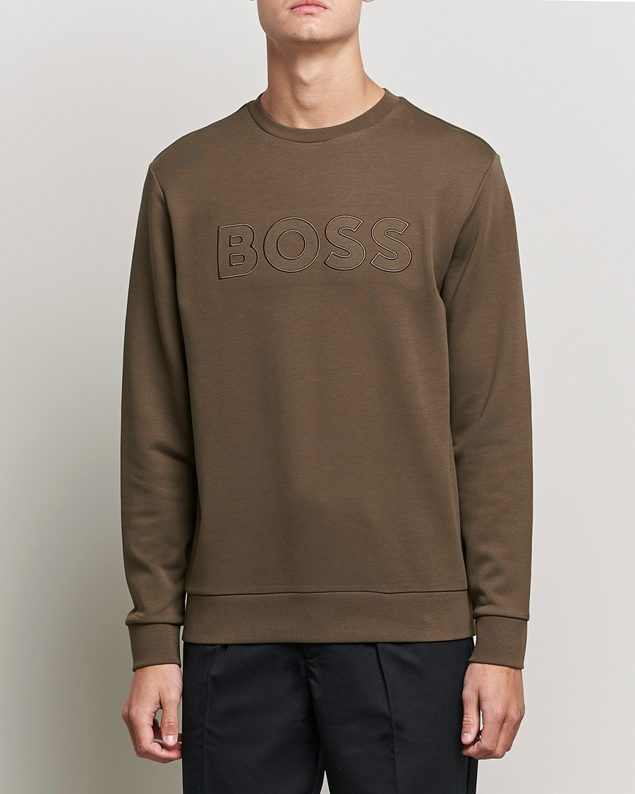 Uomini | Maglieria | BOSS ORANGE | Welogocrew Sweatshirt Dark Green