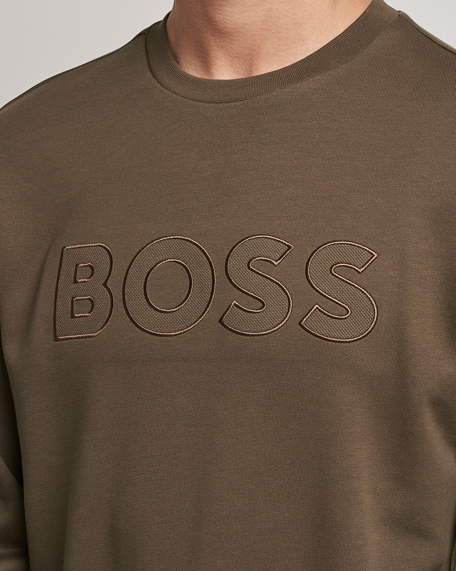 Uomini | Maglieria | BOSS ORANGE | Welogocrew Sweatshirt Dark Green