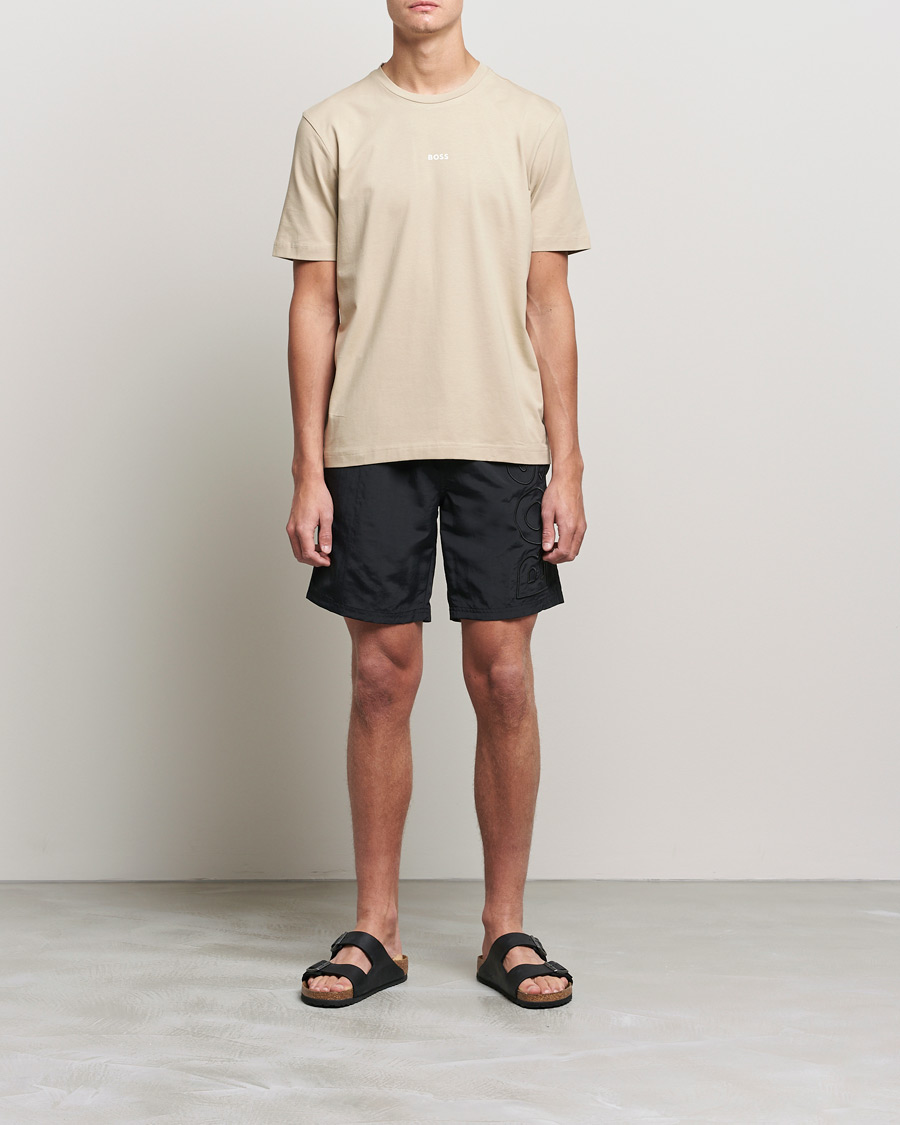 Uomini | T-shirt | BOSS ORANGE | BOSS Casual Tchup Logo Crew Neck Tee Light Beige