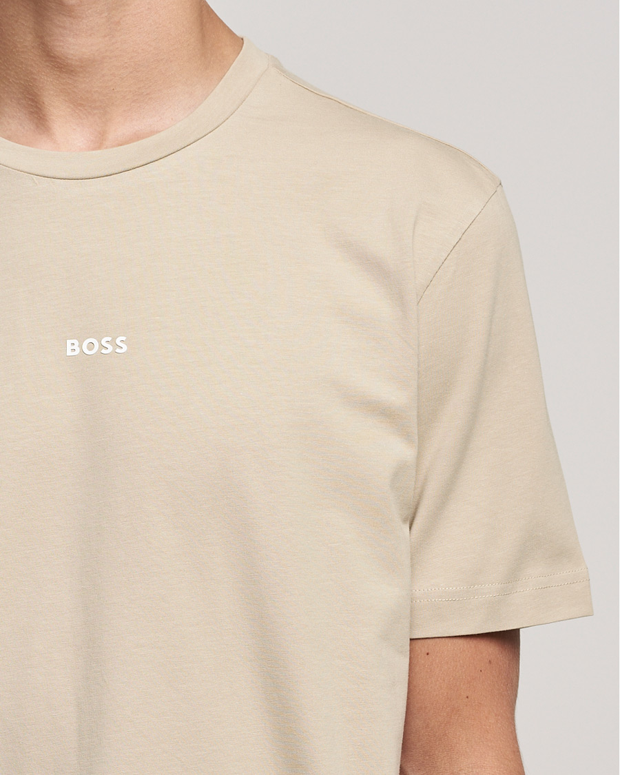 Uomini | T-shirt | BOSS ORANGE | BOSS Casual Tchup Logo Crew Neck Tee Light Beige