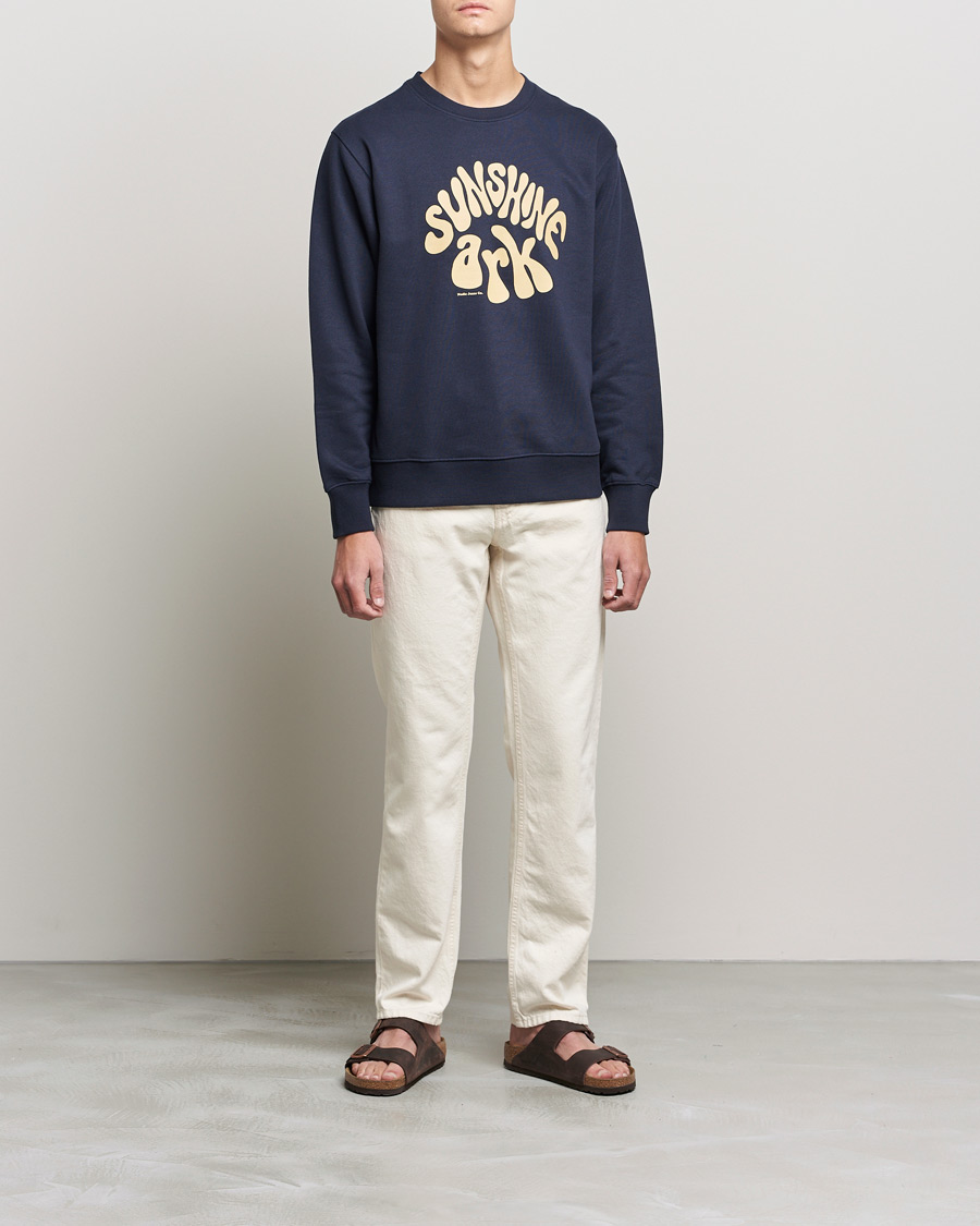 Uomini | Maglieria | Nudie Jeans | Frasse Sunshine Ark Sweatshirt Navy