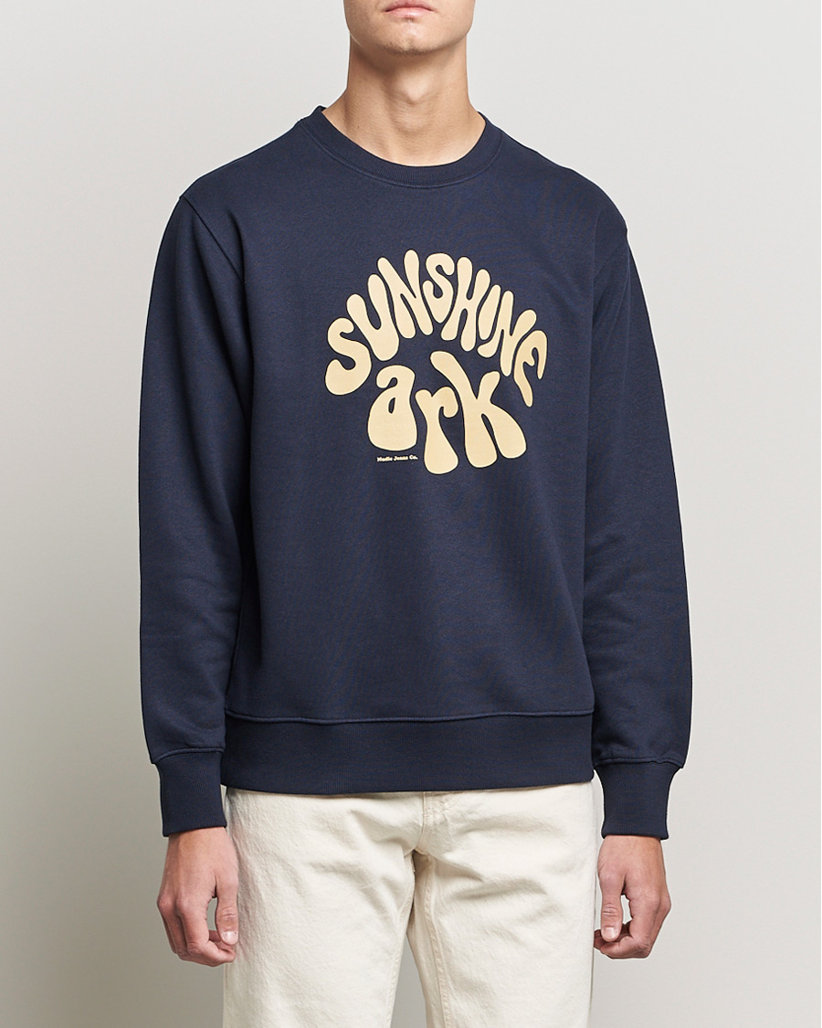 Uomini | Maglieria | Nudie Jeans | Frasse Sunshine Ark Sweatshirt Navy