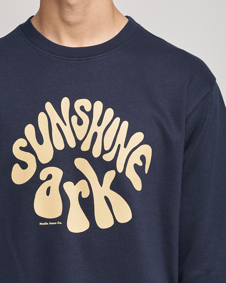 Uomini | Maglieria | Nudie Jeans | Frasse Sunshine Ark Sweatshirt Navy
