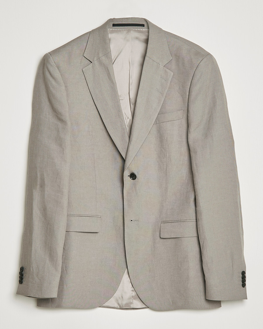 Uomini | Blazers | Tiger of Sweden | Jamonte Linen Blazer Lead Grey