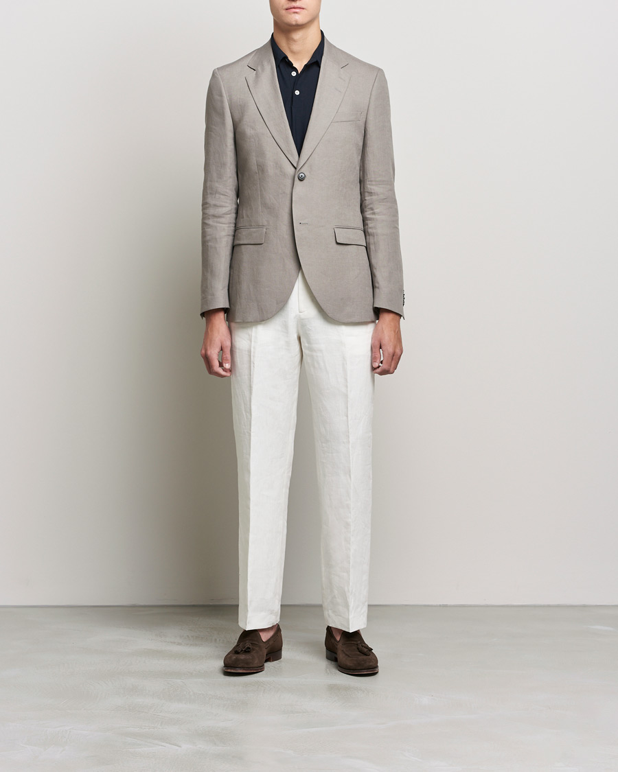 Uomini | Blazers | Tiger of Sweden | Jamonte Linen Blazer Lead Grey