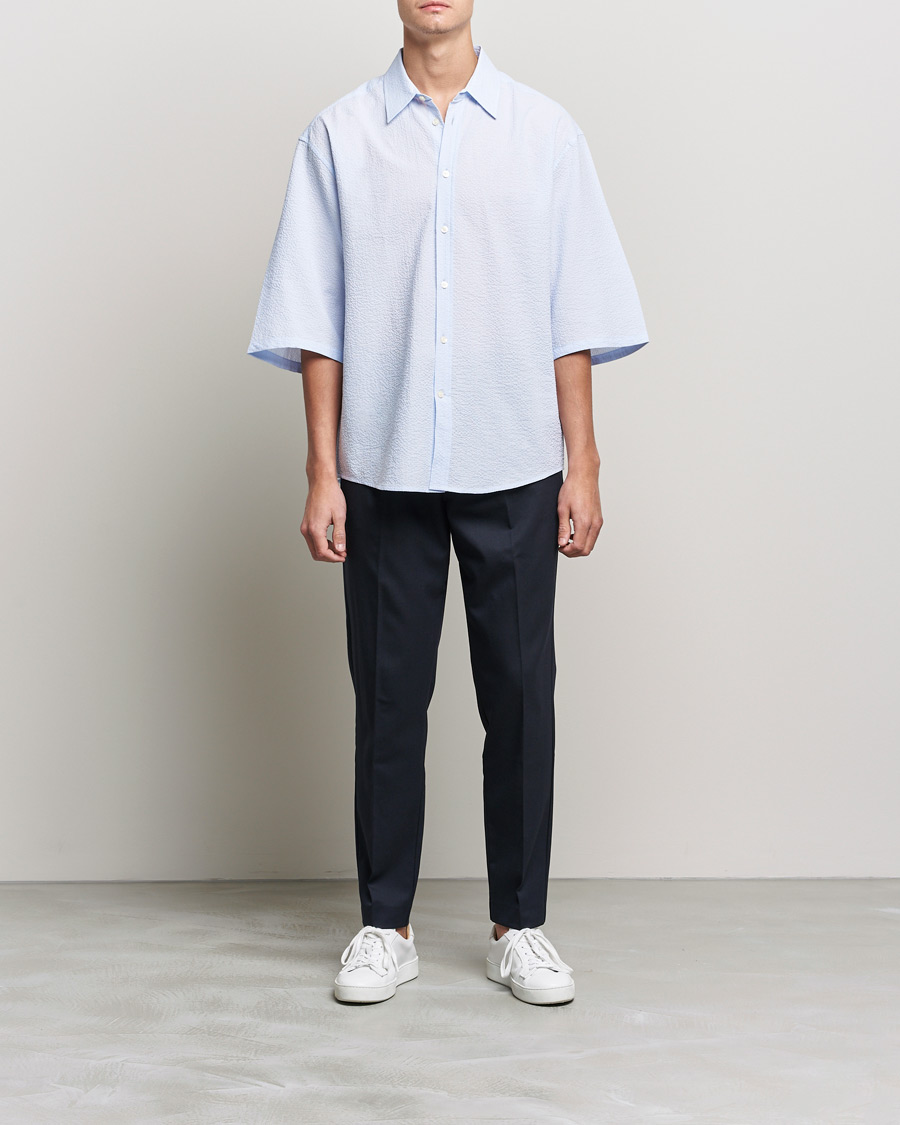 Uomini | Camicie | Tiger of Sweden | Kevin Short Sleeve Shirt Light blue