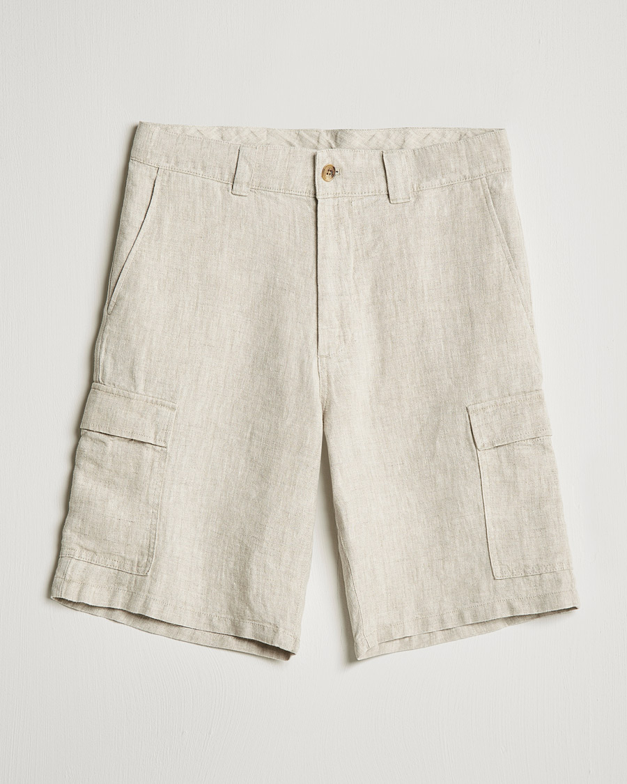 Uomini | Pantaloncini | NN07 | Arnie Cargo Linen Shorts Oat