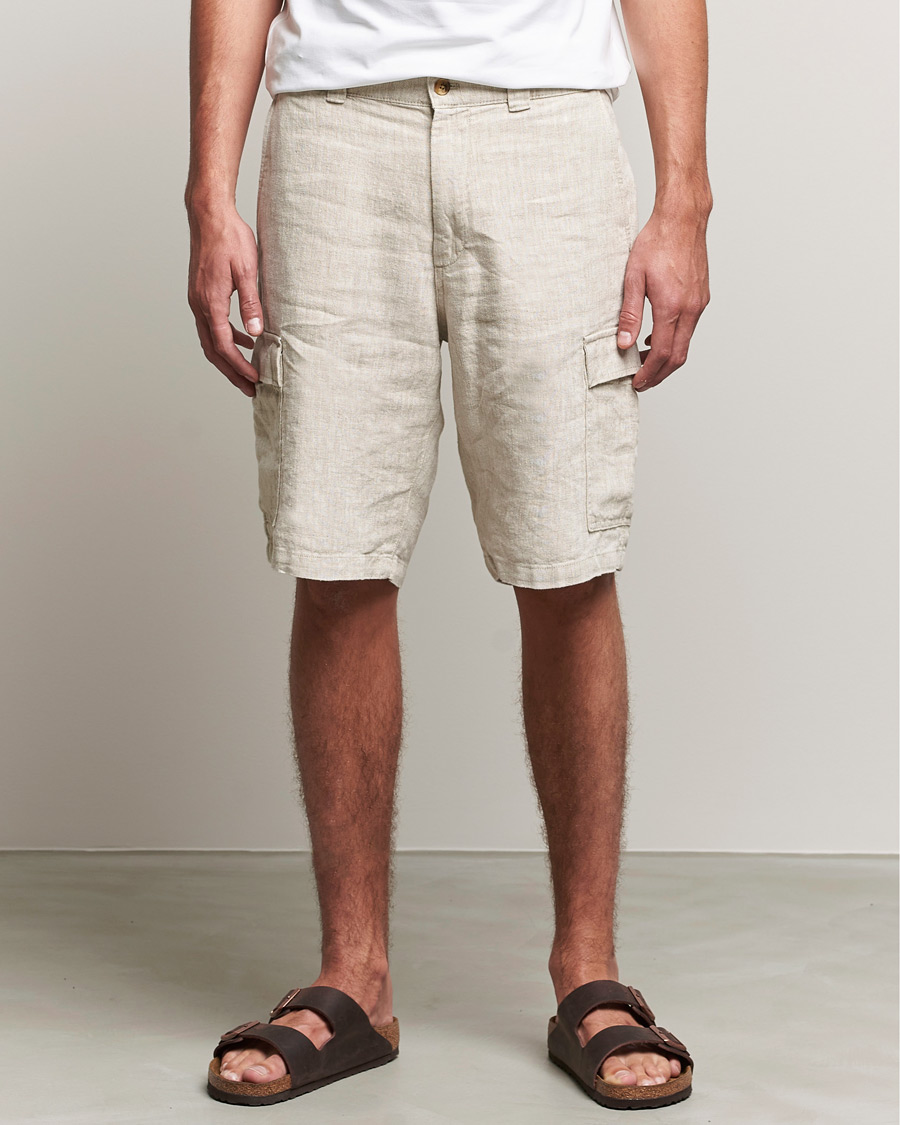 Uomini | Pantaloncini | NN07 | Arnie Cargo Linen Shorts Oat