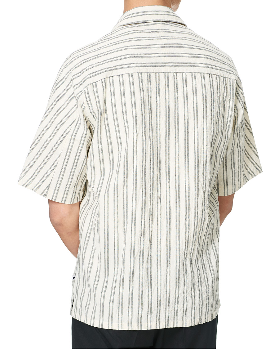 Uomini | Camicie | NN07 | Ole Short Sleeve Striped Shirt White/Black