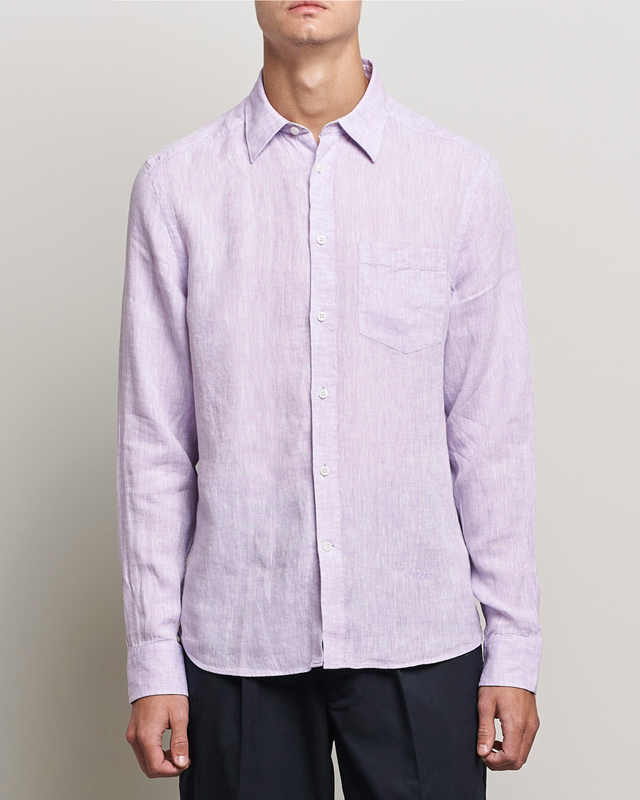 Uomini | Camicie | J.Lindeberg | Linen Melange Slim Shirt Rhapsody