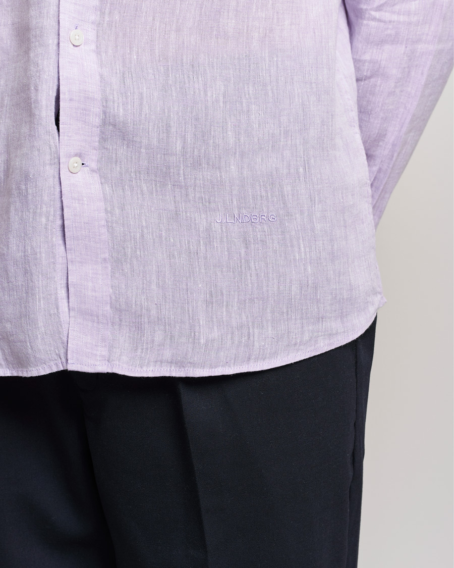 Uomini | Camicie | J.Lindeberg | Linen Melange Slim Shirt Rhapsody