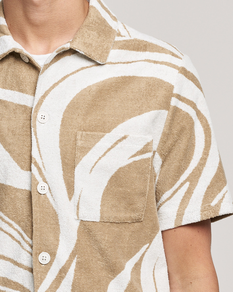 Uomini | Camicie | J.Lindeberg | BillyToweling Jacquard Shirt Safari Beige