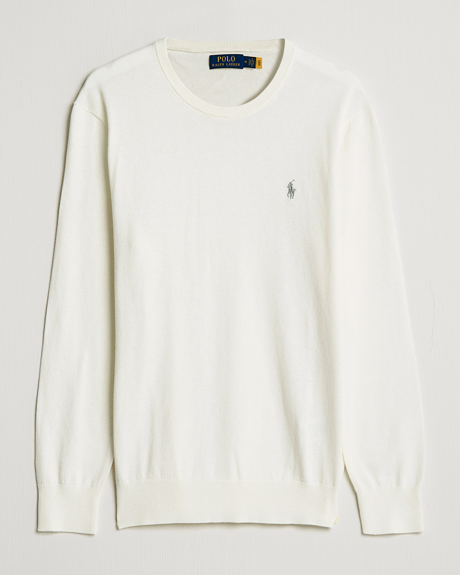 Uomini | Maglieria | Polo Ralph Lauren | Cotton/Cashmere Crew Neck Pullover Deckwash White