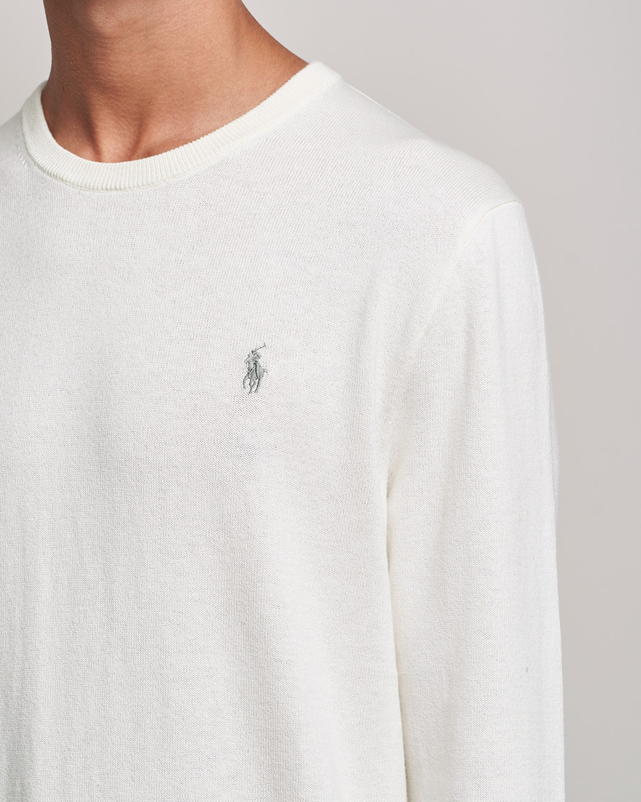 Uomini | Maglieria | Polo Ralph Lauren | Cotton/Cashmere Crew Neck Pullover Deckwash White