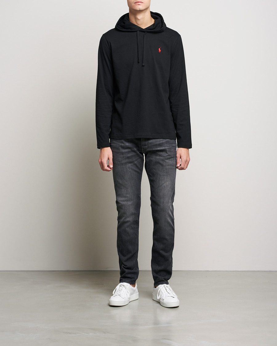 Uomini | Maglieria | Polo Ralph Lauren | Long Sleeve Hooded T-Shirt Polo Black