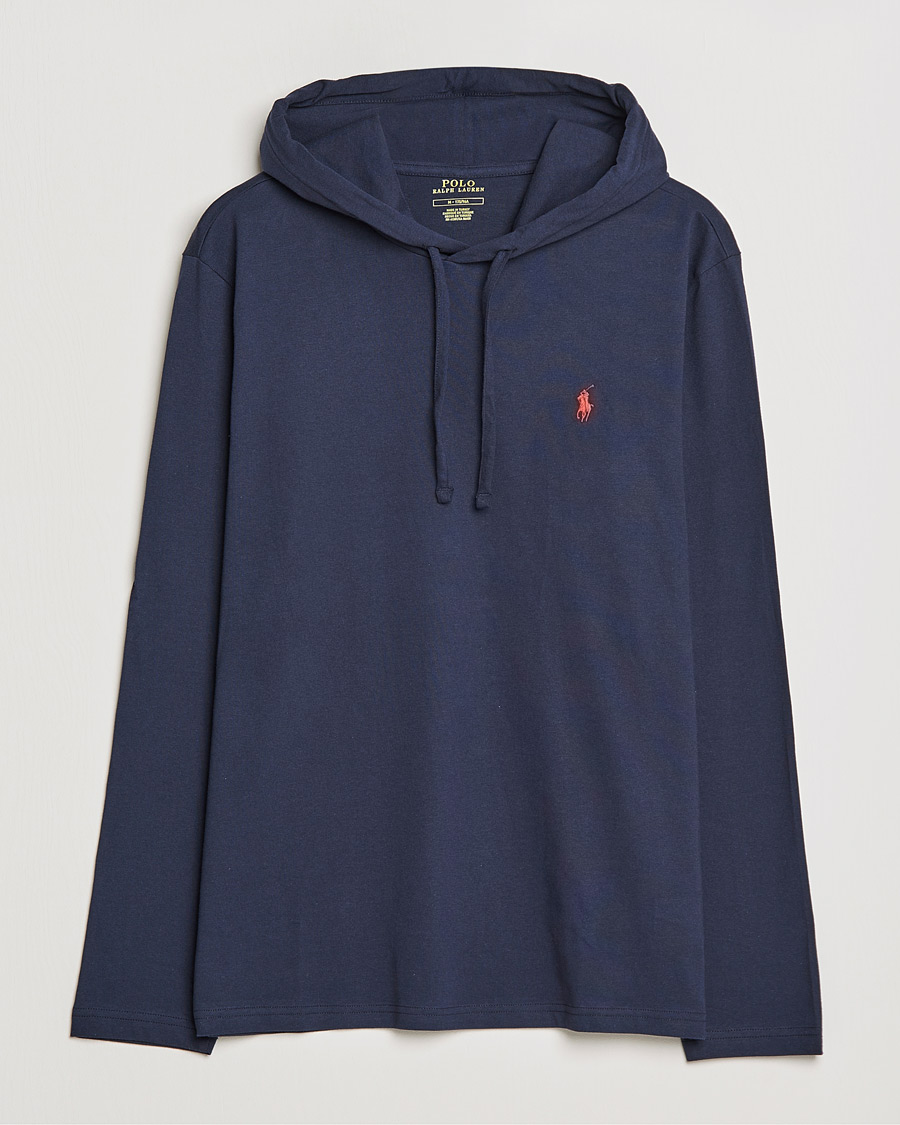 Uomini | Maglieria | Polo Ralph Lauren | Long Sleeve Hooded T-Shirt Ink