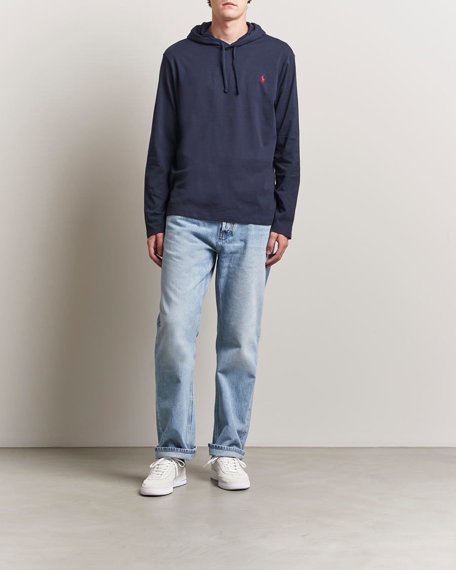 Uomini | Maglieria | Polo Ralph Lauren | Long Sleeve Hooded T-Shirt Ink