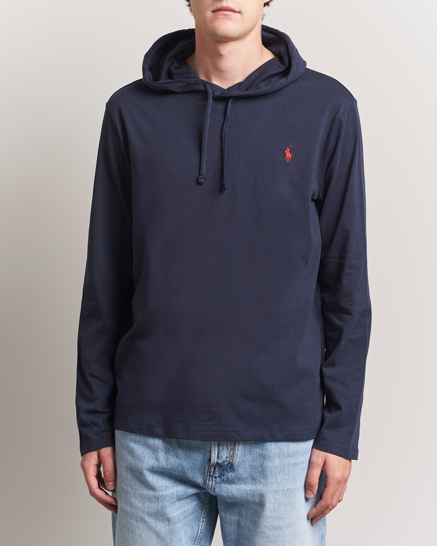 Uomini | Maglieria | Polo Ralph Lauren | Long Sleeve Hooded T-Shirt Ink