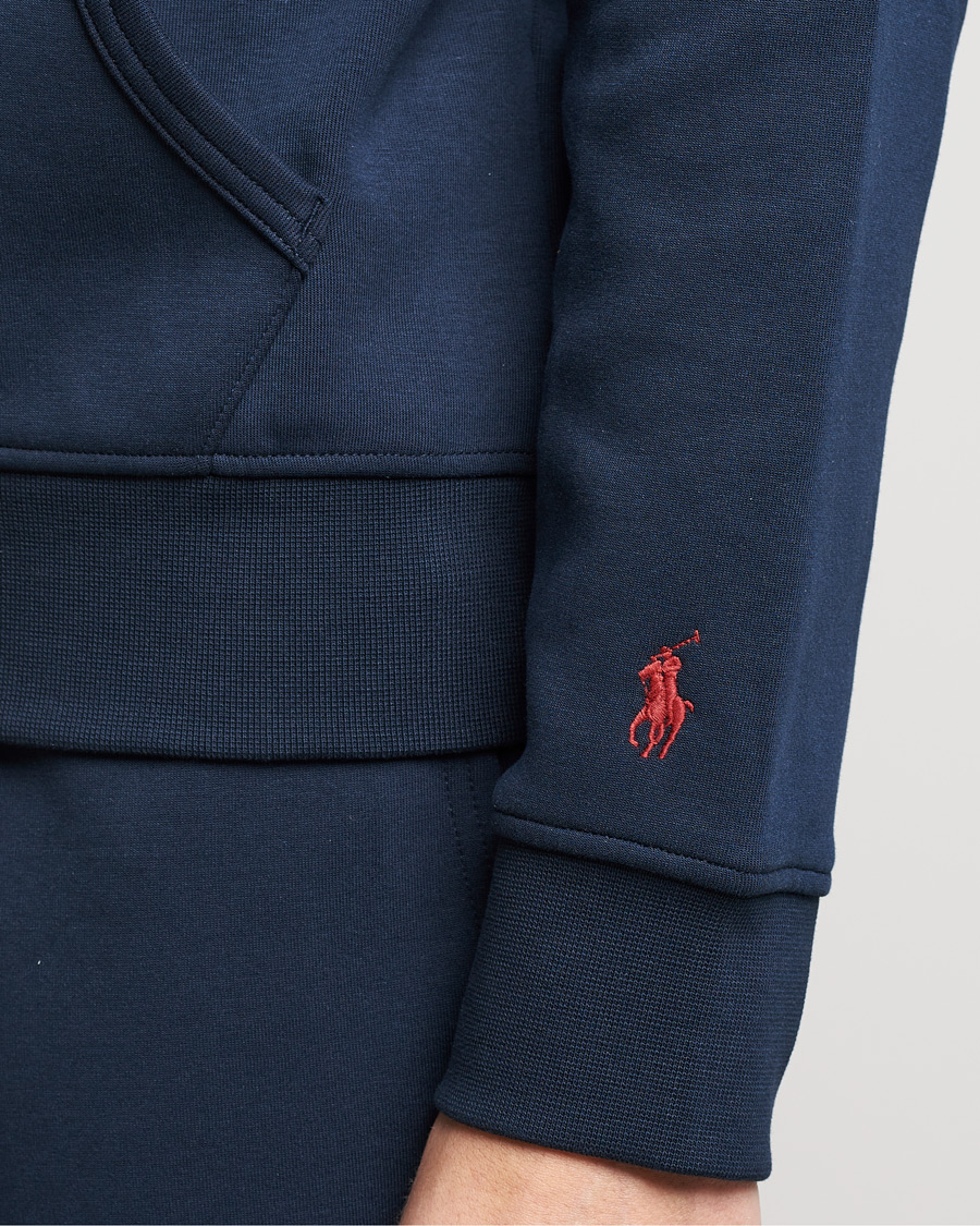 Uomini | Maglieria | Polo Ralph Lauren | Double Knit Paisley Retro Logo Hoodie Aviator Navy