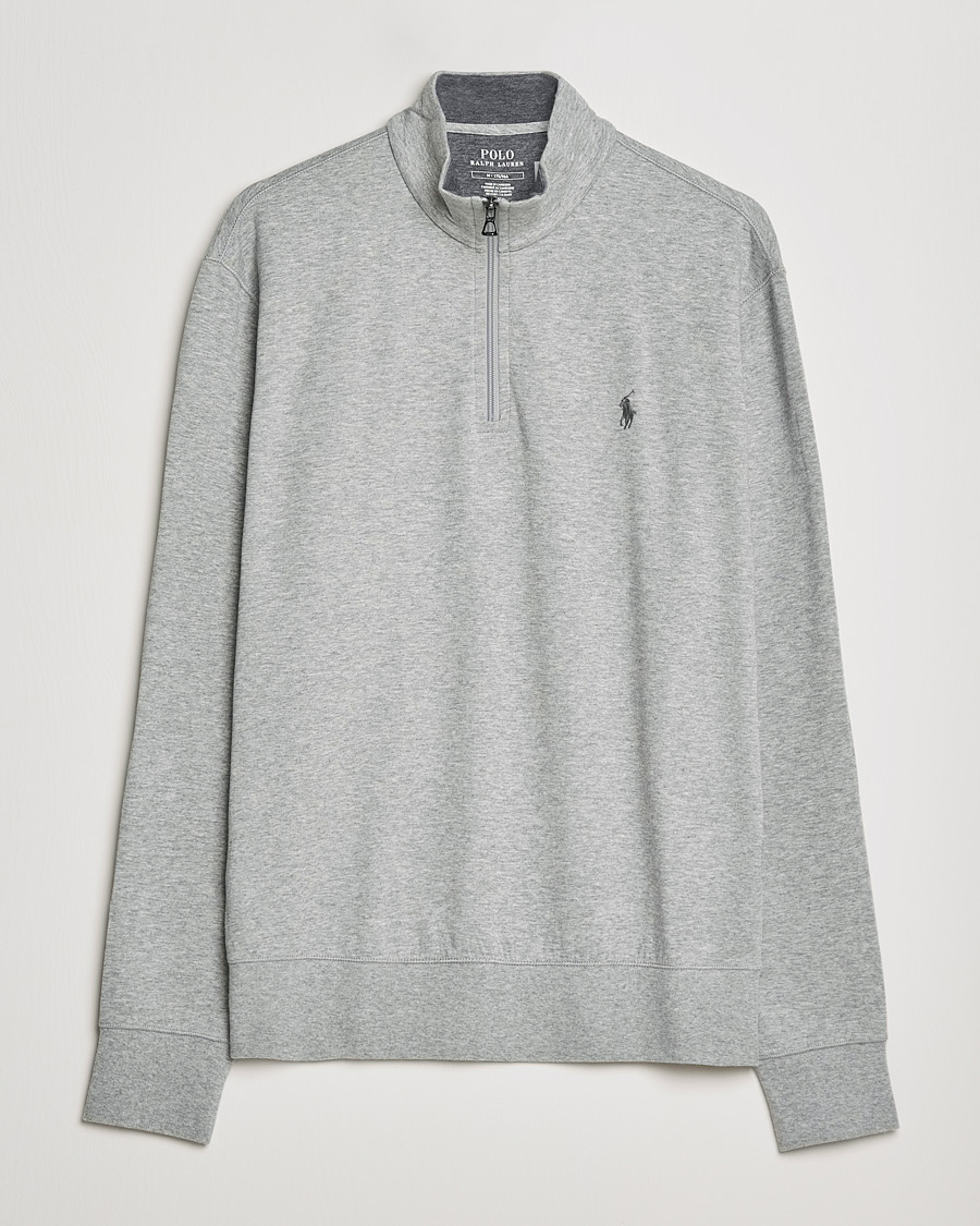 Uomini | Maglieria | Polo Ralph Lauren | Double Knit Half-Zip Sweater Andover Heather