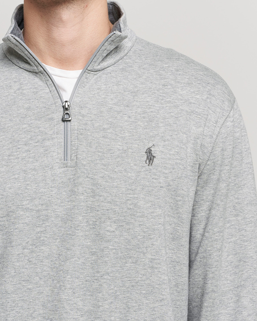 Uomini | Maglieria | Polo Ralph Lauren | Double Knit Half-Zip Sweater Andover Heather