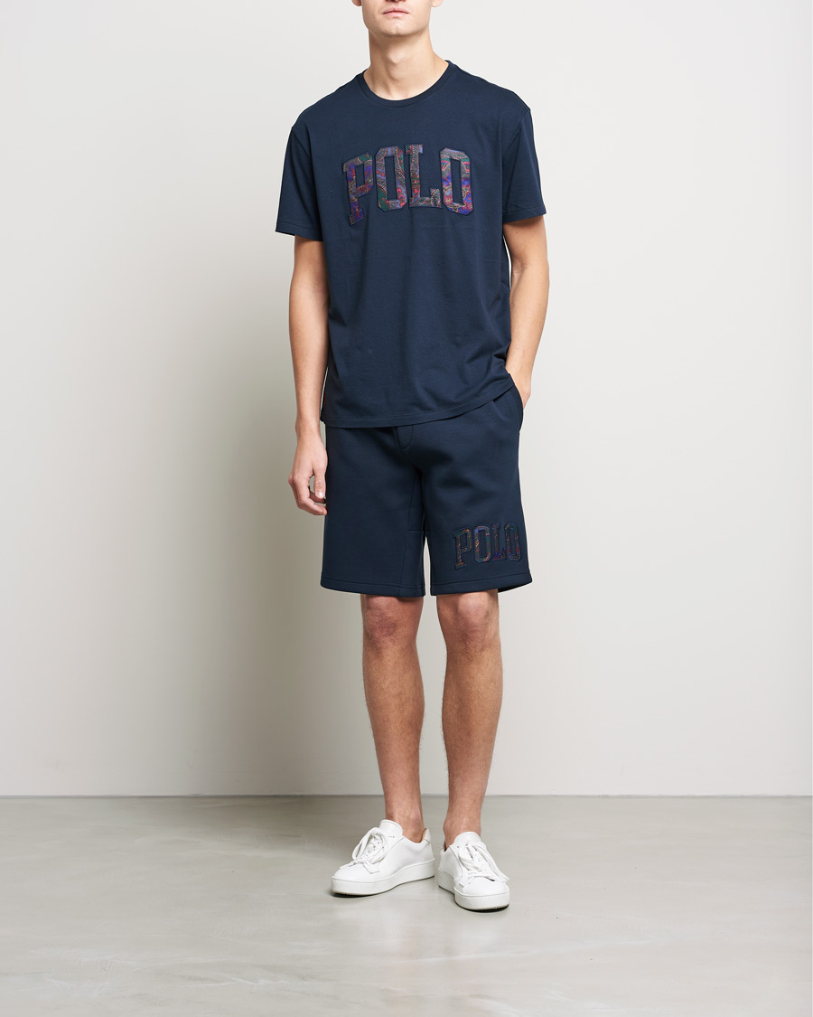 Uomini | T-shirt | Polo Ralph Lauren | Paisley Retro Logo Crew Neck Tee Aviator Navy