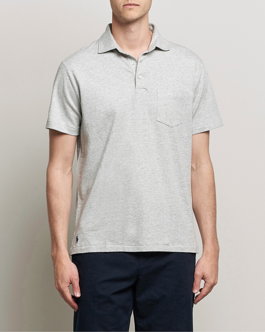 Uomini | Polo | Polo Ralph Lauren | Custom Slim Fit Cotton/Linen Polo Andover Heather