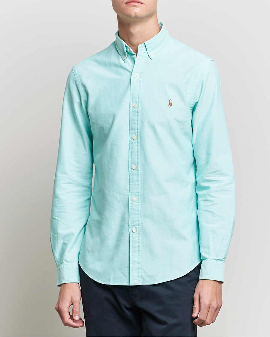 Uomini | Camicie | Polo Ralph Lauren | Slim Fit Oxford Button Down Shirt Sunset Green