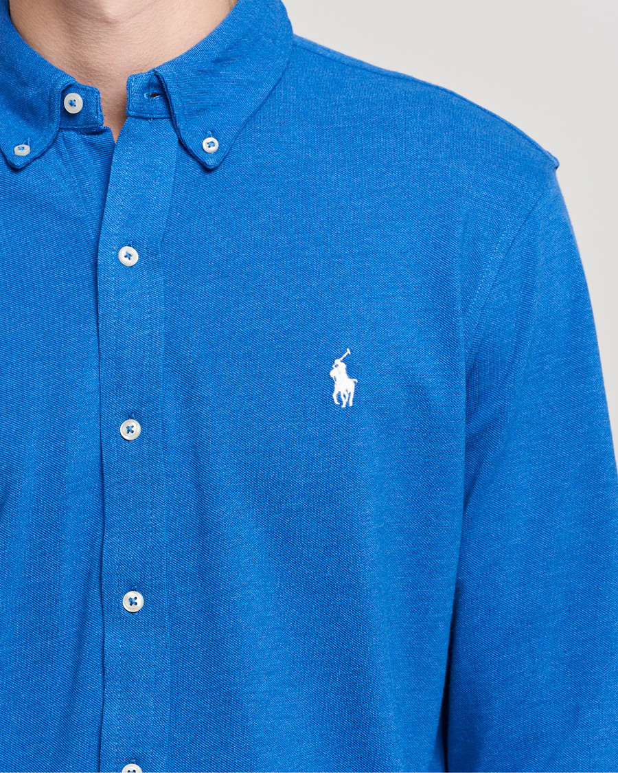 Uomini | Camicie | Polo Ralph Lauren | Featherweight Mesh Shirt Dockside Blue Heather