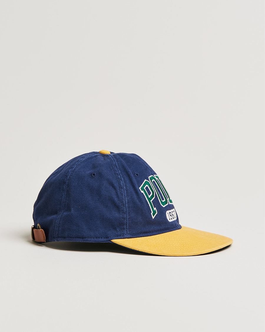 Uomini | Polo Ralph Lauren Retro Cotton/Twill Cap Newport Navy/Gold | Polo Ralph Lauren | Retro Cotton/Twill Cap Newport Navy/Gold