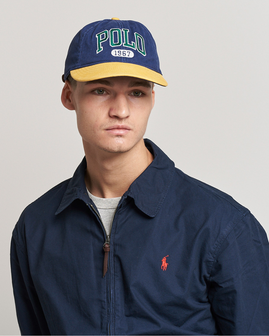 Uomini | Polo Ralph Lauren Retro Cotton/Twill Cap Newport Navy/Gold | Polo Ralph Lauren | Retro Cotton/Twill Cap Newport Navy/Gold
