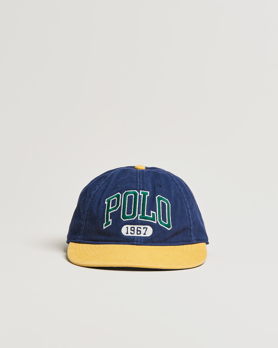 Uomini | Polo Ralph Lauren Retro Cotton/Twill Cap Newport Navy/Gold | Polo Ralph Lauren | Retro Cotton/Twill Cap Newport Navy/Gold