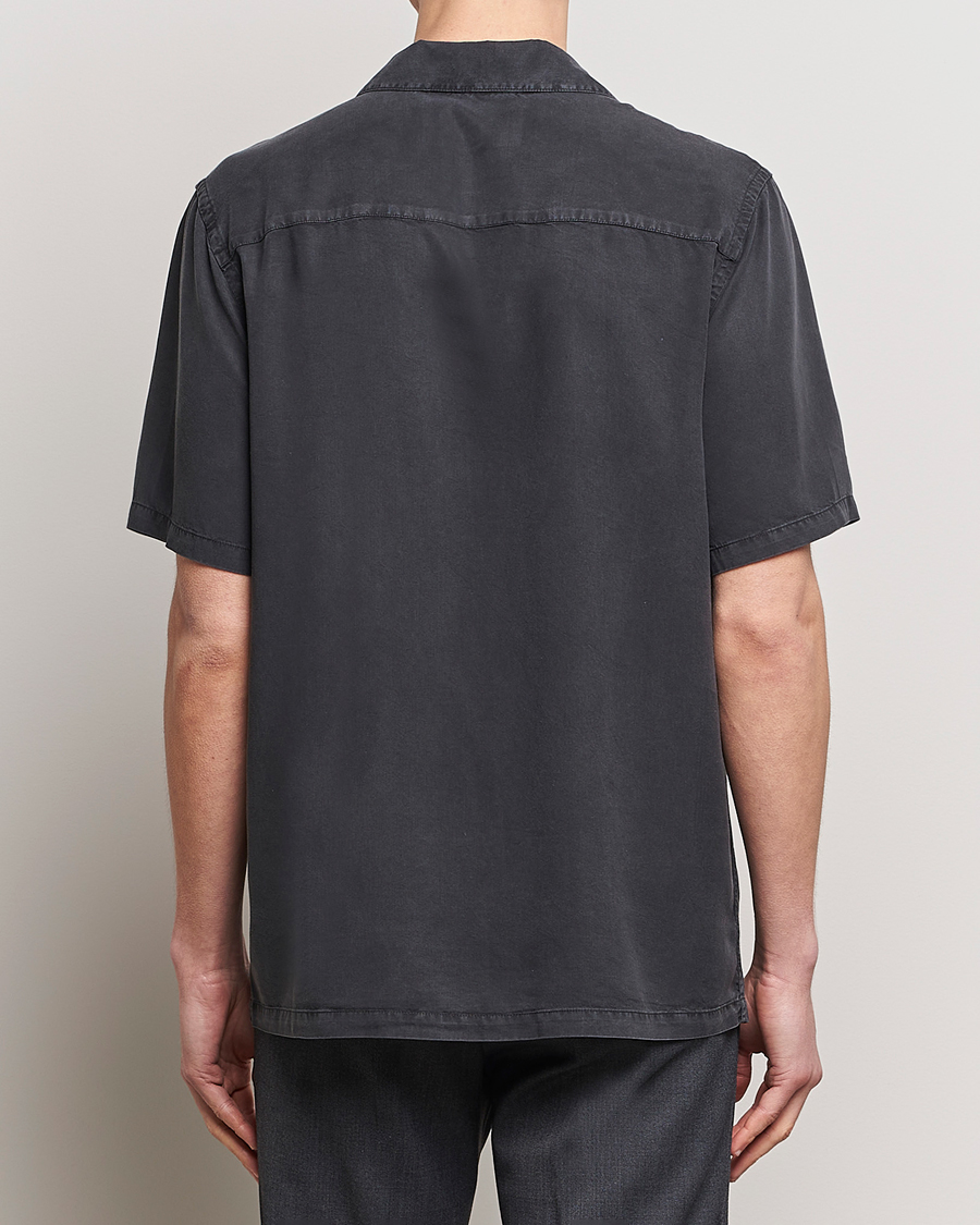 Uomini | Camicie | A Day's March | Yamu Lyocell Shirt Off Black