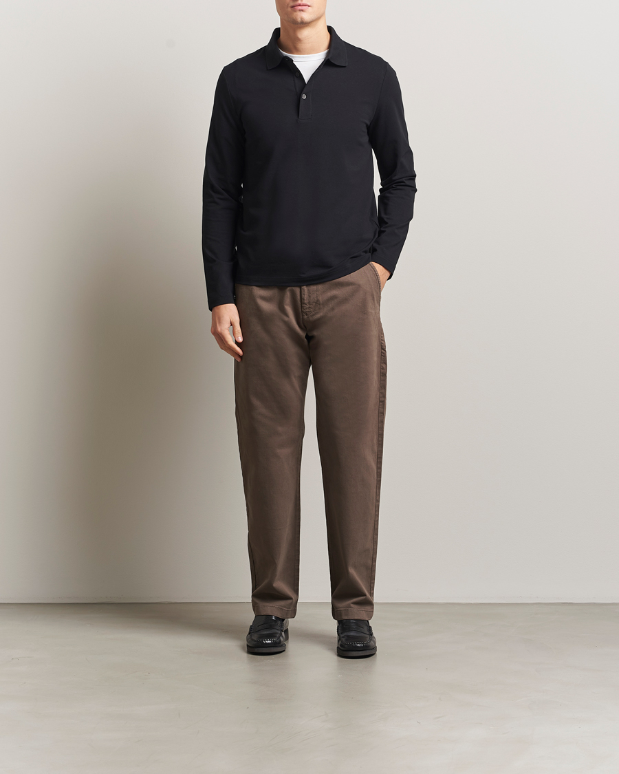 Uomini | Polo | Filippa K | Luke Lycra Poloshirt Black