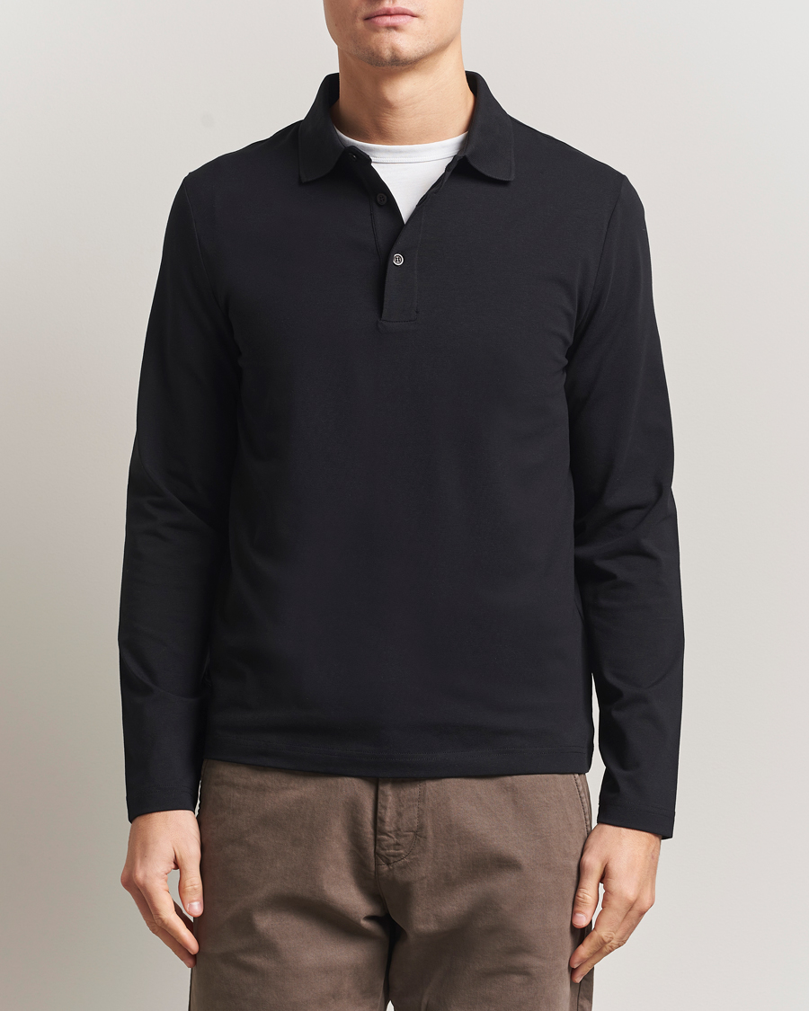 Uomini | Polo | Filippa K | Luke Lycra Poloshirt Black