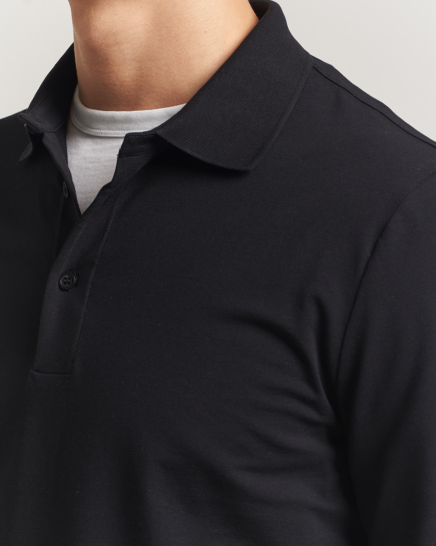 Uomini | Polo | Filippa K | Luke Lycra Poloshirt Black