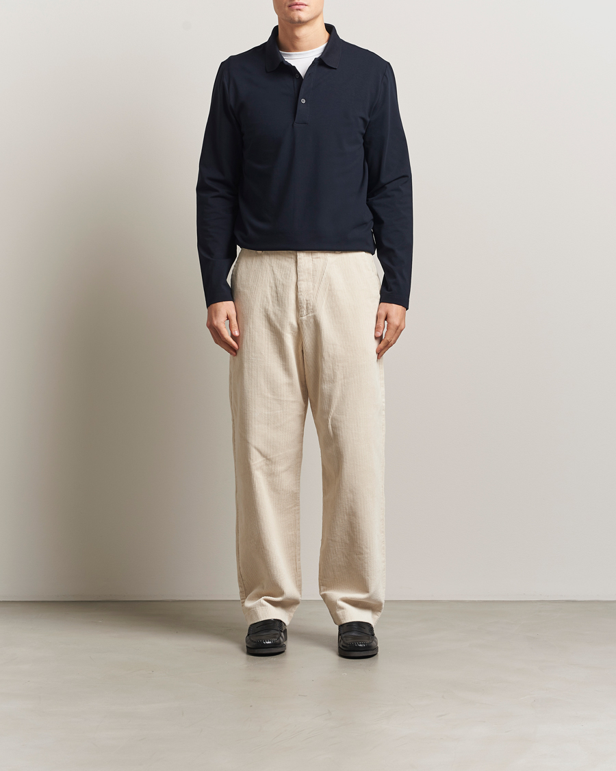 Uomini | Polo | Filippa K | Luke Lycra Poloshirt Navy