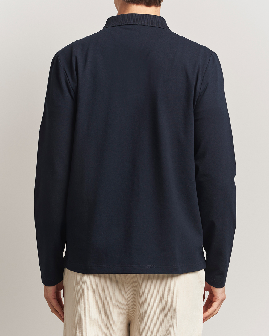 Uomini | Polo | Filippa K | Luke Lycra Poloshirt Navy