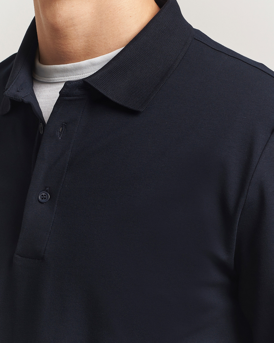 Uomini | Polo | Filippa K | Luke Lycra Poloshirt Navy