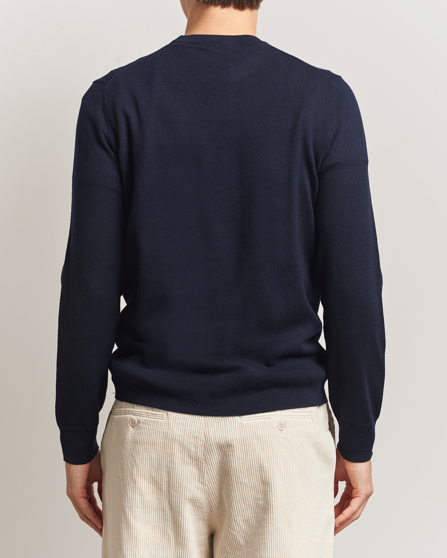 Uomini | Maglieria | Filippa K | Cotton Merino Basic Sweater Navy