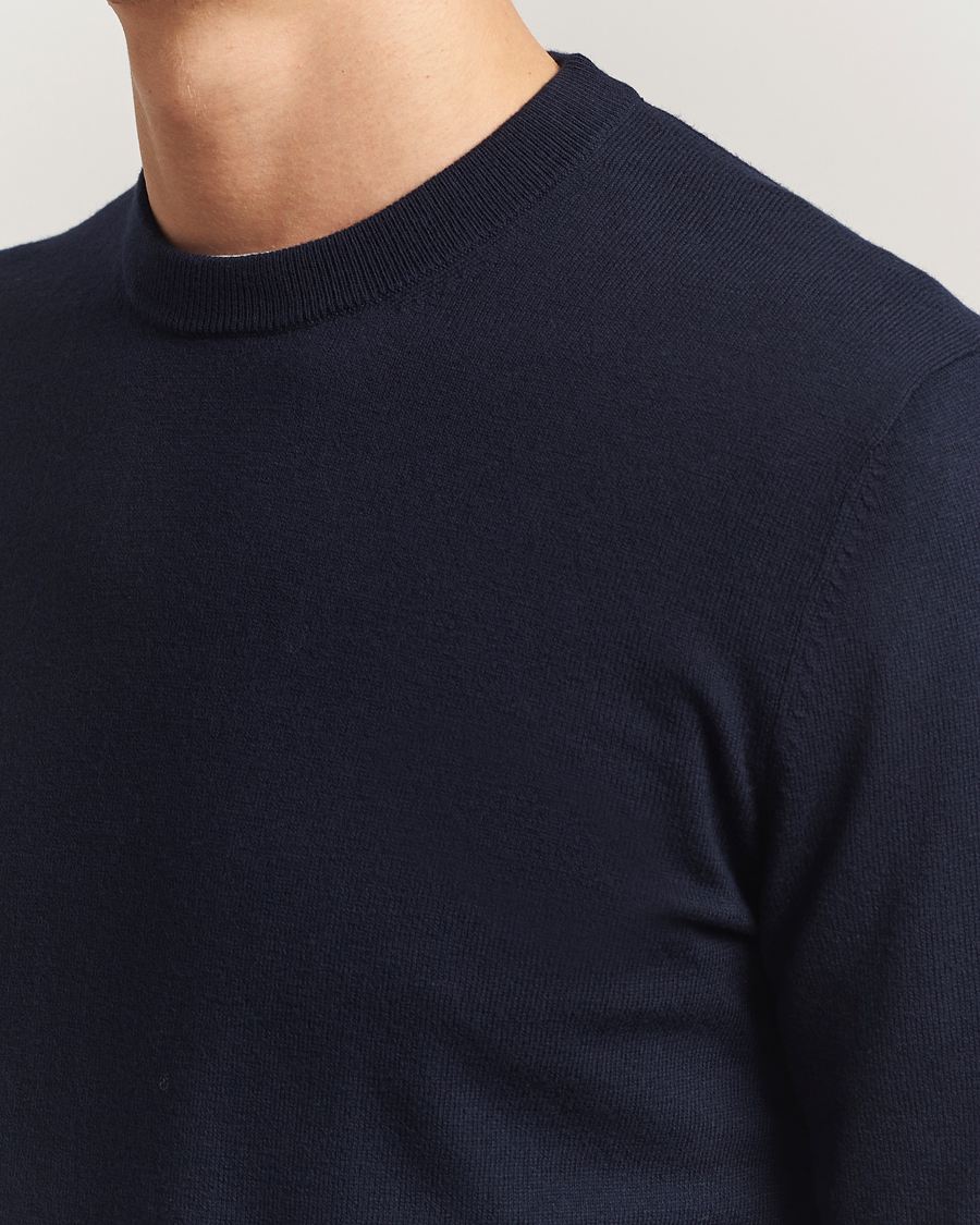Uomini | Maglieria | Filippa K | Cotton Merino Basic Sweater Navy