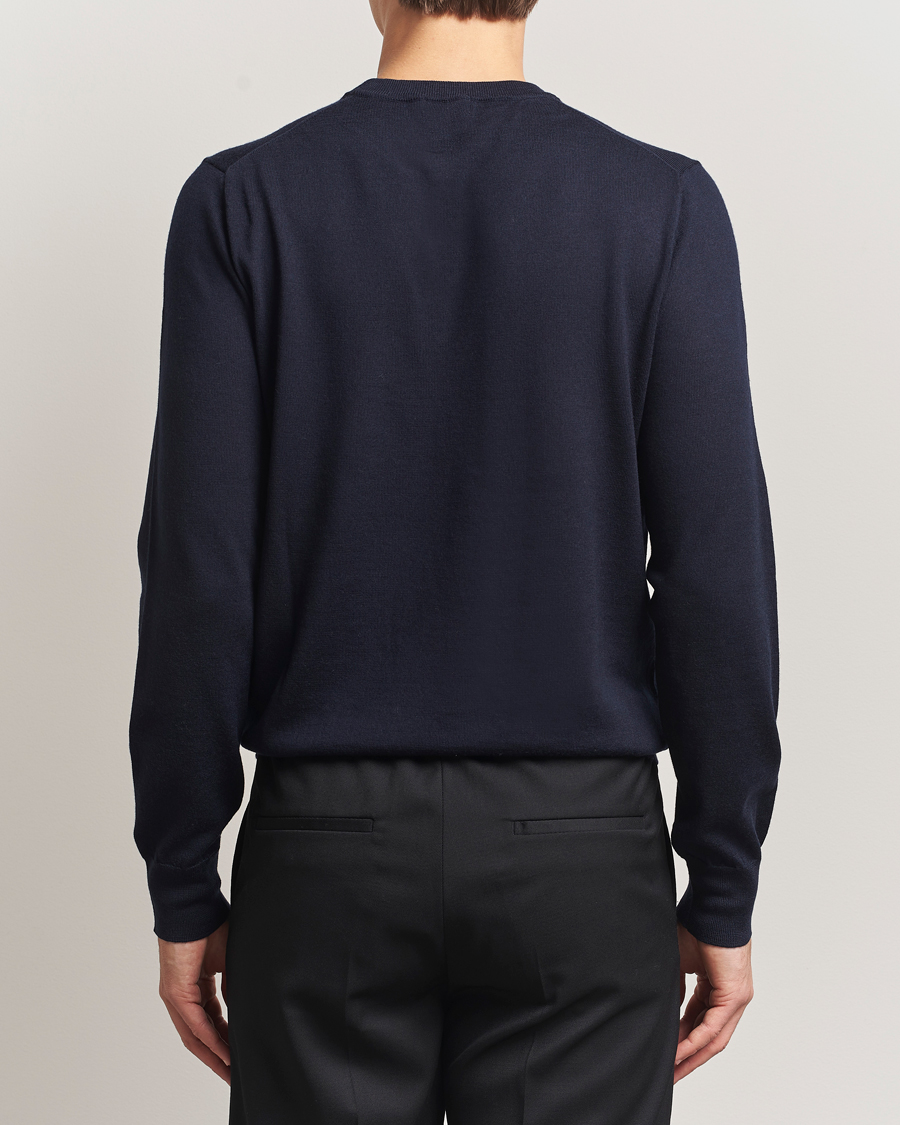 Uomini | Maglieria | Filippa K | Merino Round Neck Sweater Navy